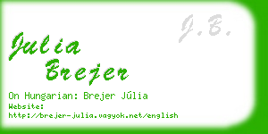 julia brejer business card